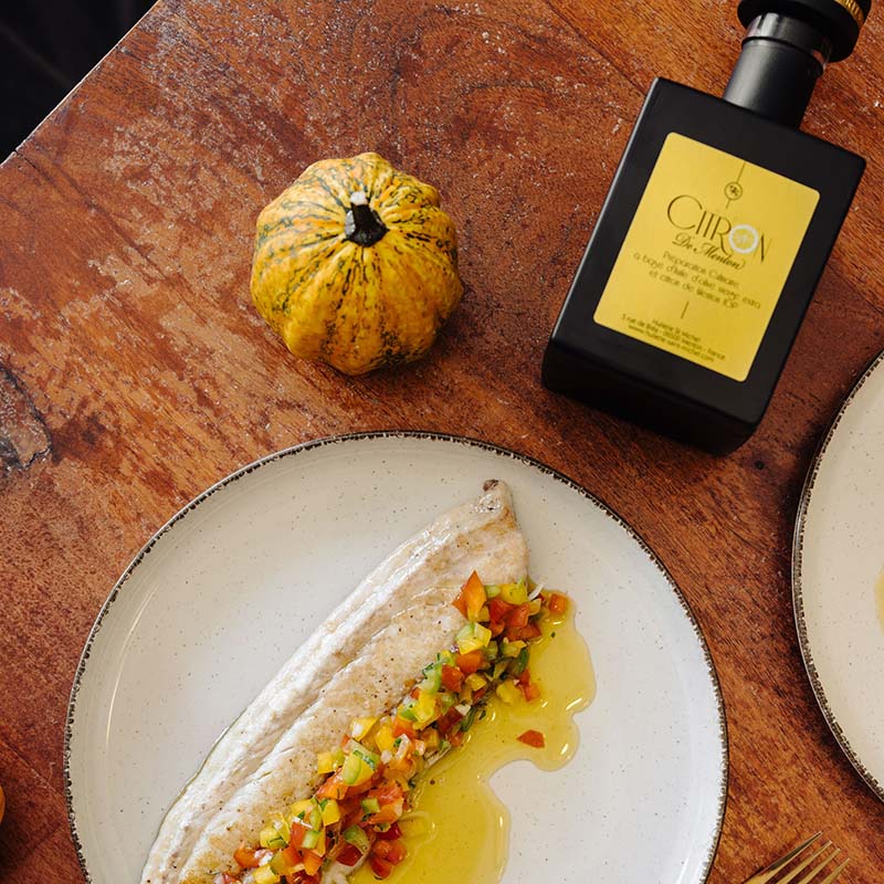 Filet de Dorade & Sauce Vierge à l'Huile au Citron de Menton
