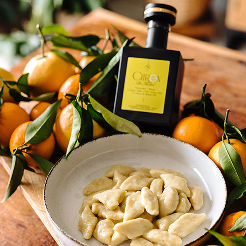 Gnocchis & huile d'olive au citron de Menton