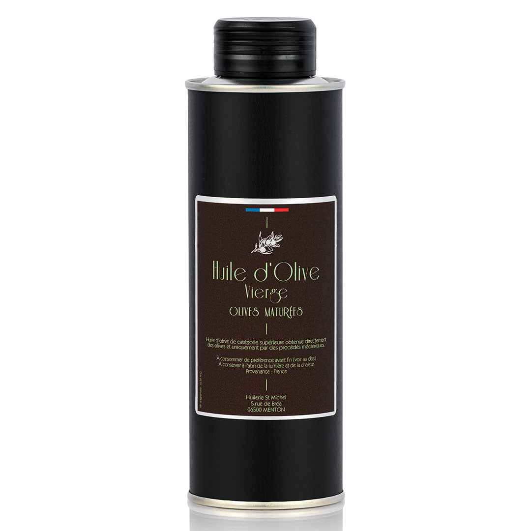 Huile d'olive vierge 100% France olives noires maturées