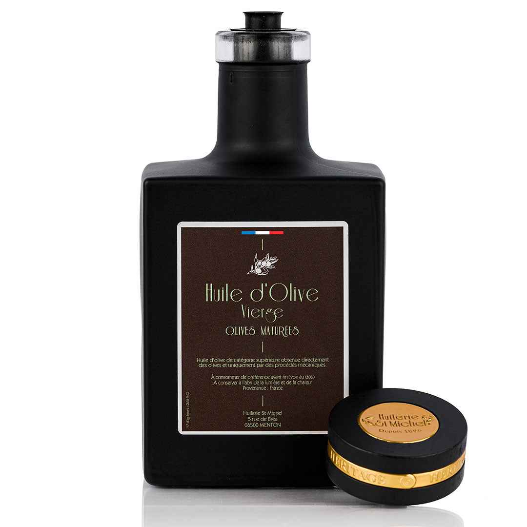 Huile d'olive vierge 100% France olives noires maturées
