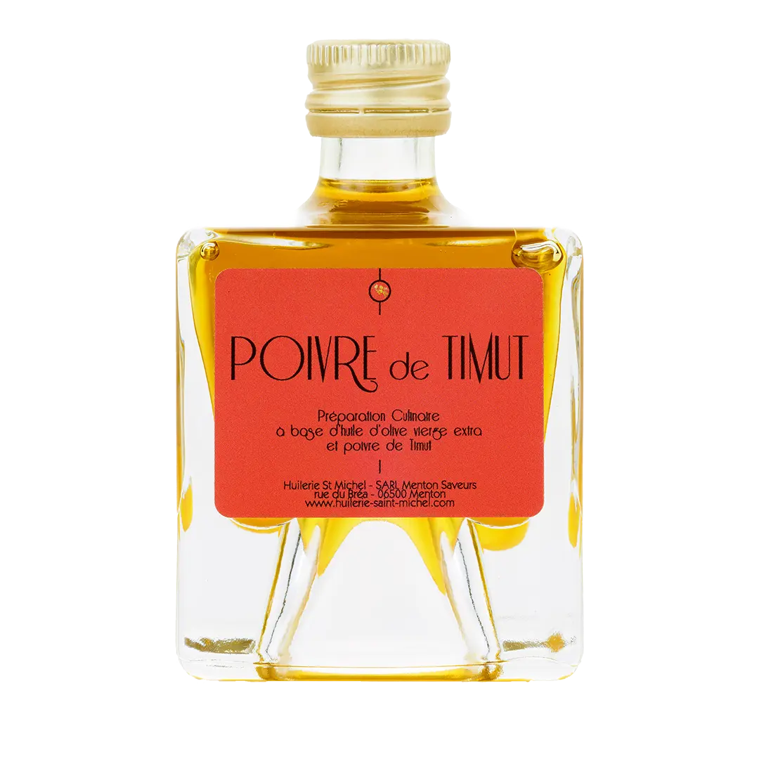 Huile d'olive au poivre de Timut  Huilerie Saint Michel