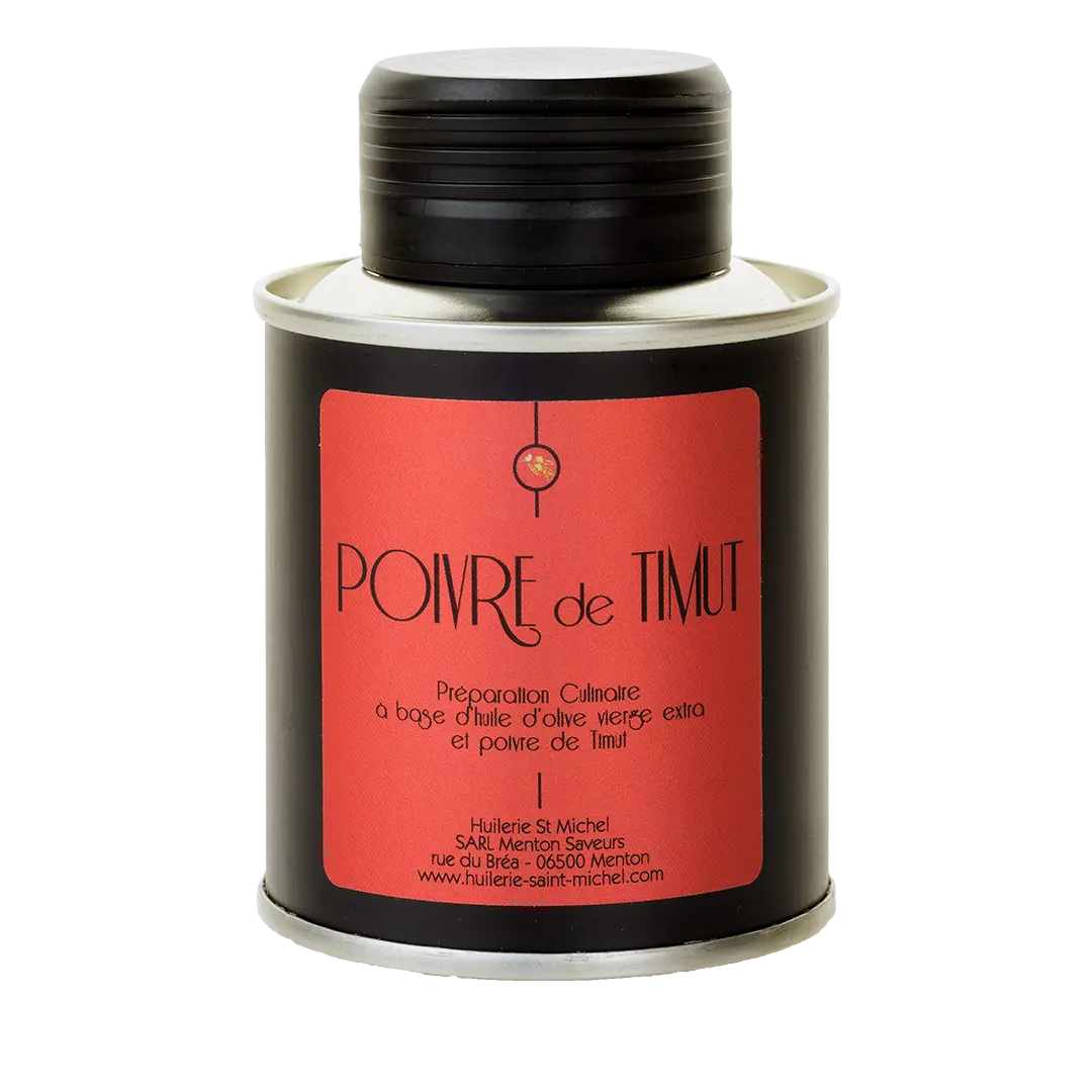 Huile d'olive au poivre de Timut  Huilerie Saint Michel