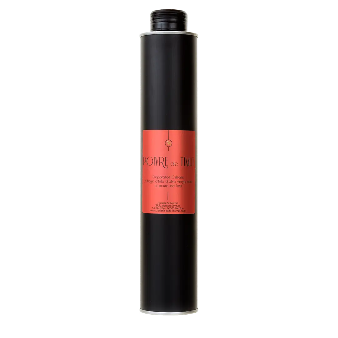Huile d'olive au poivre de Timut  Huilerie Saint Michel