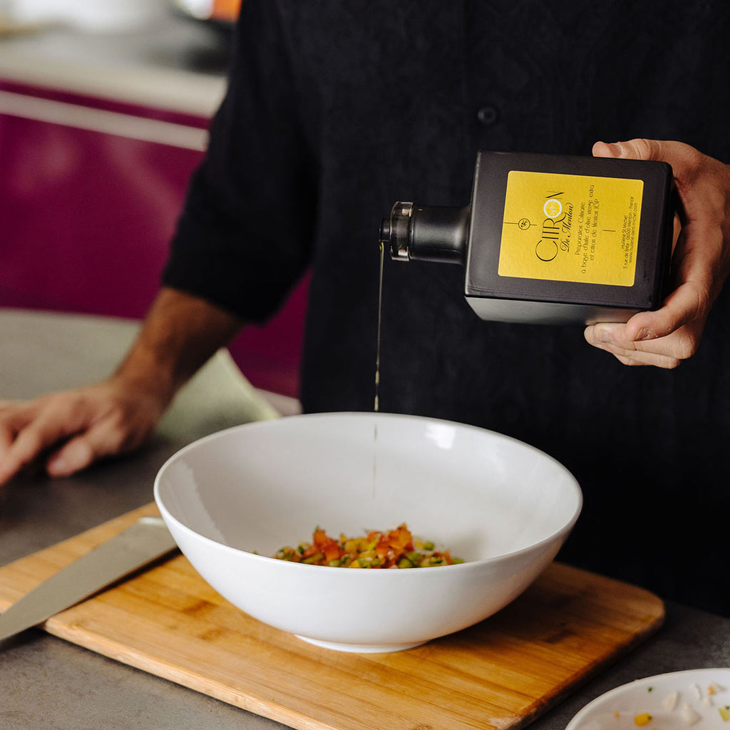 Olive oil with lemon from Menton PGI (Chef Mauro Colagreco)