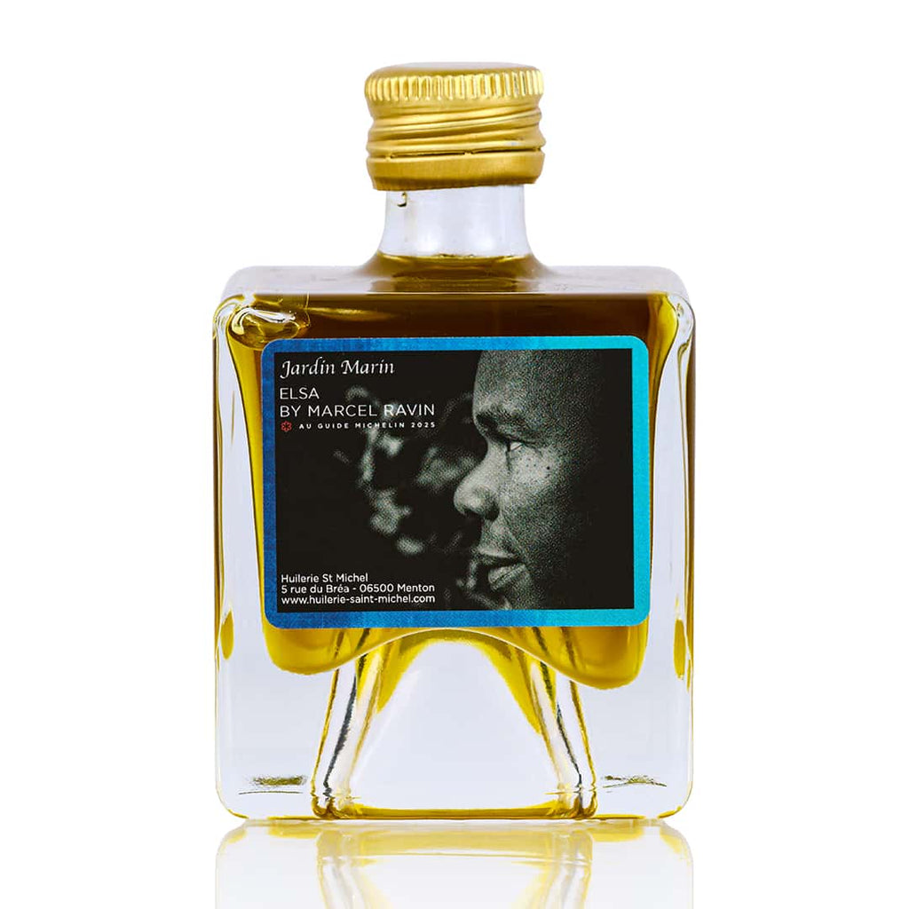 Olive oil with sea lettuce and Menton IGP lemon "Jardin Marin" (Chef Marcel Ravin)