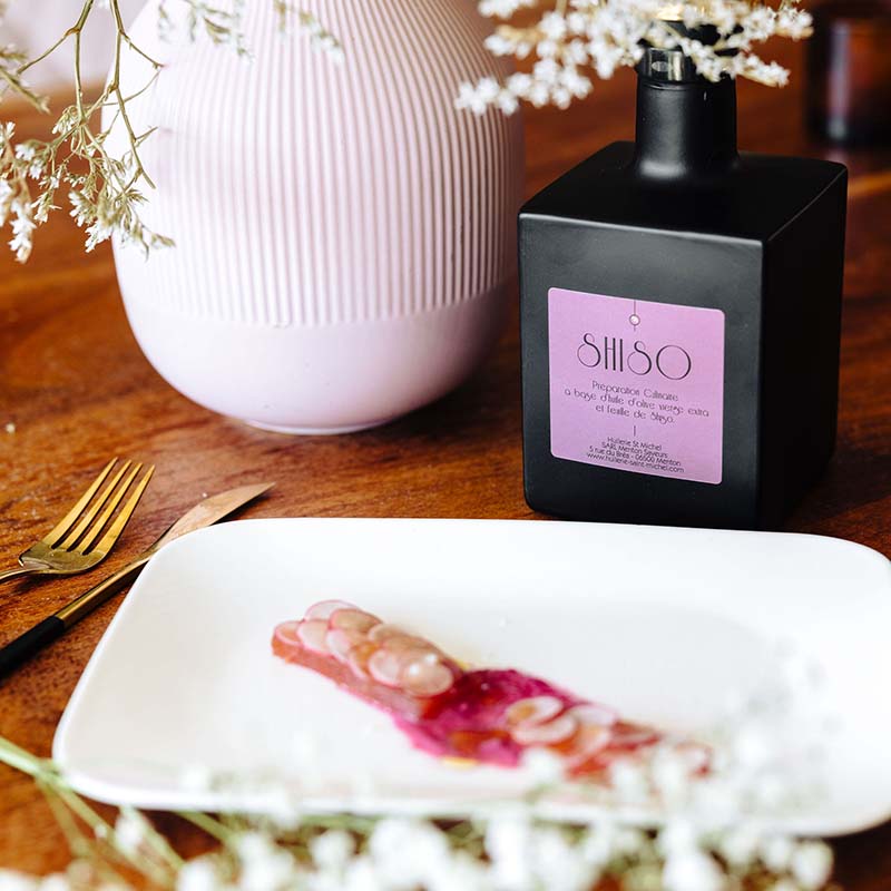 Huile d'olive au shiso (Chef Mauro Colagreco)