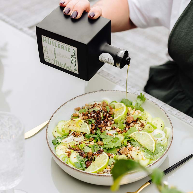 Huile d'olive vierge 100% France olives noires maturées