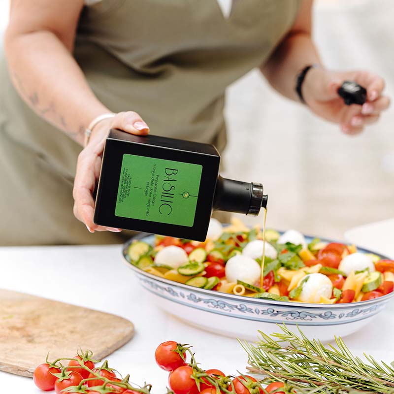 Huile d'olive au Basilic